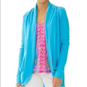 Lilly Pulitzer Leslie Cardigan Sea Blue